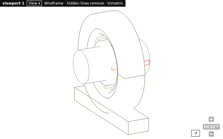 A deep-groove ball bearing drawn by the Prompt Lab, with its parts tree and inputs